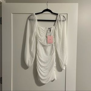 Hello Molly white long sleeve dress